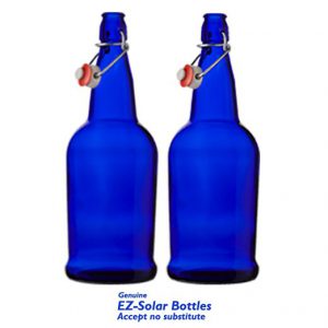 solar blue glass bottle